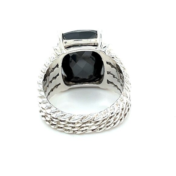 D.Y. 925 Wheaton Onyx/Diamonds Ring - Picture 4 of 10